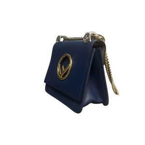 F is Fendi Small Kan Vitello Century Blue MHW