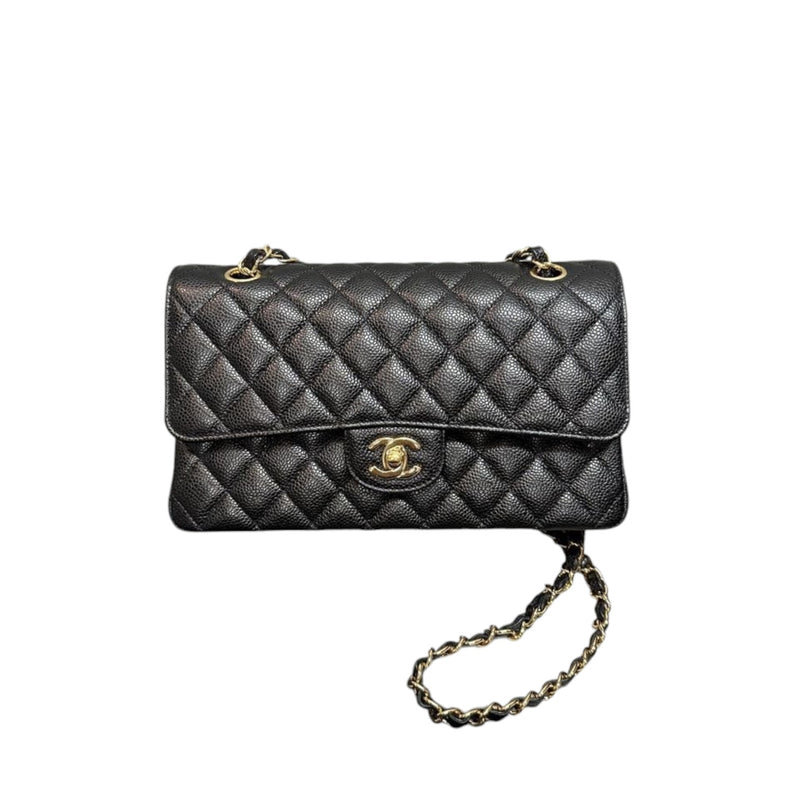 Classic Double Flap Medium Caviar Quilted Black GHW