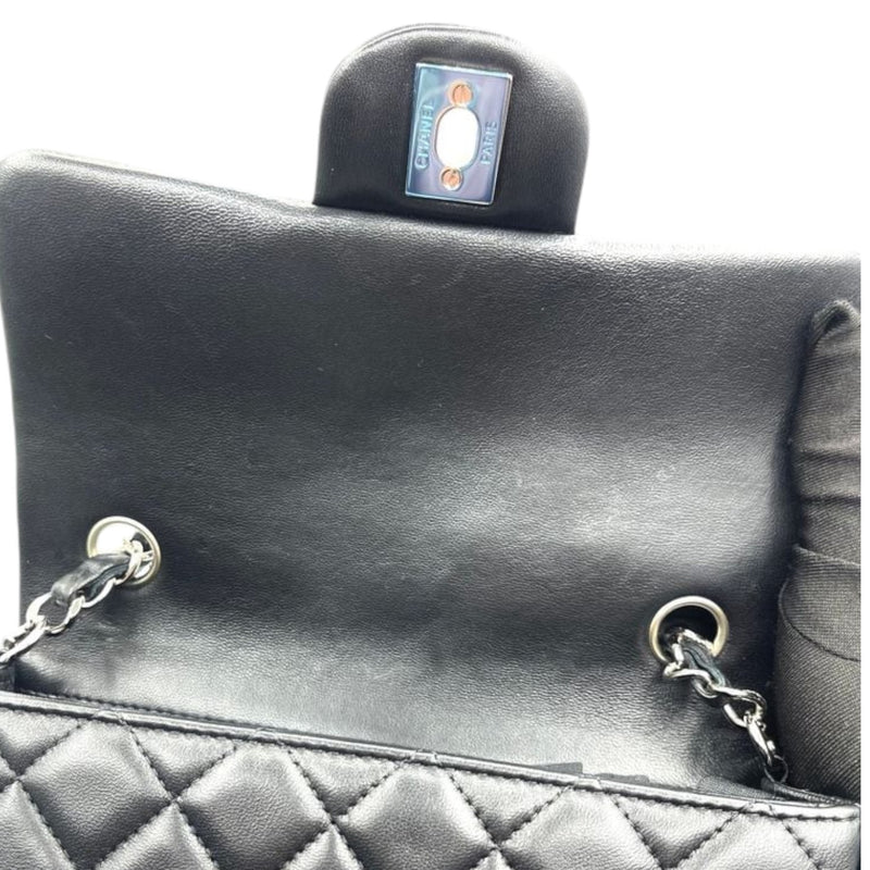 Chanel Rectangular Flap Mini Lambskin Quilted Black SHW