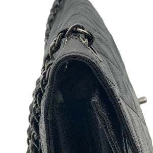 Crumpled Grained Calfskin Jumbo Black RHW