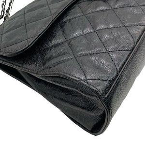 Crumpled Grained Calfskin Jumbo Black RHW