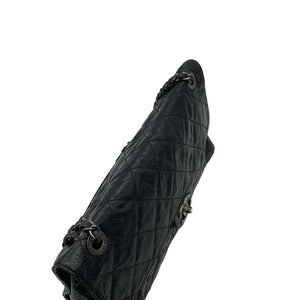 Crumpled Grained Calfskin Jumbo Black RHW