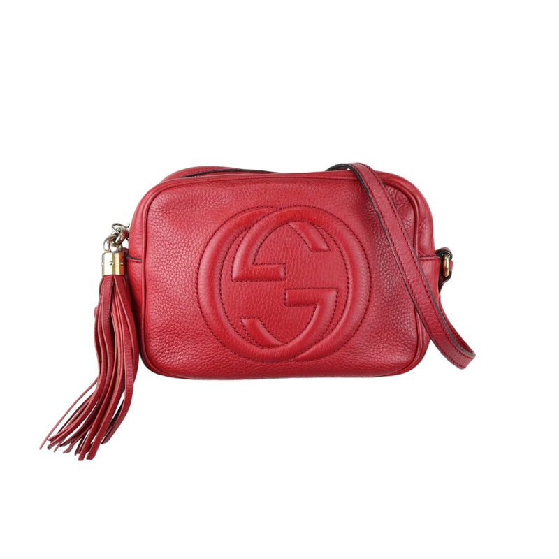 Soho Disco Bag Small Calfskin Red GHW