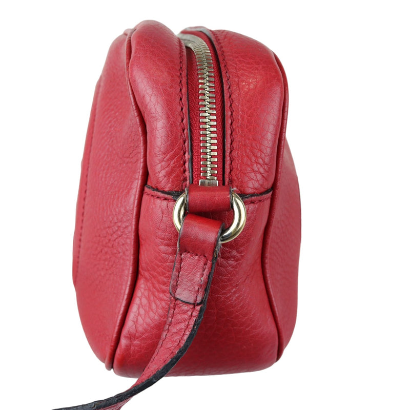 Soho Disco Bag Small Calfskin Red GHW