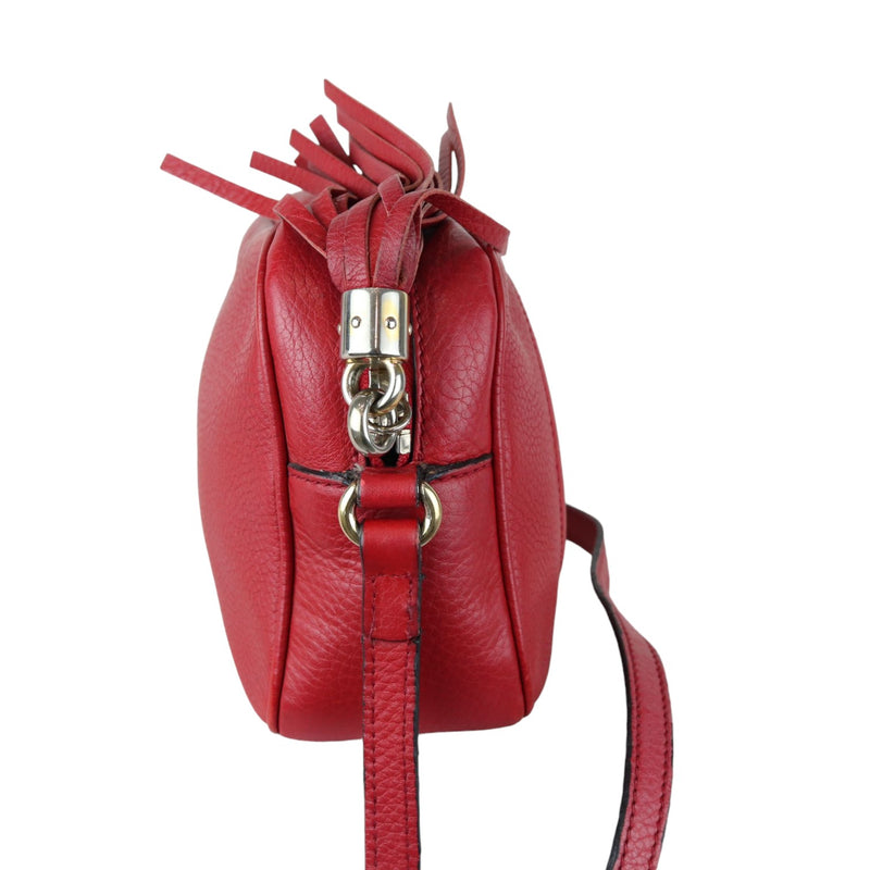 Soho Disco Bag Small Calfskin Red GHW