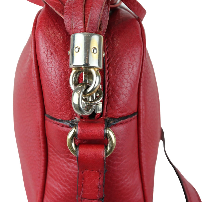 Soho Disco Bag Small Calfskin Red GHW