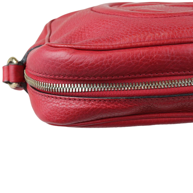 Soho Disco Bag Small Calfskin Red GHW