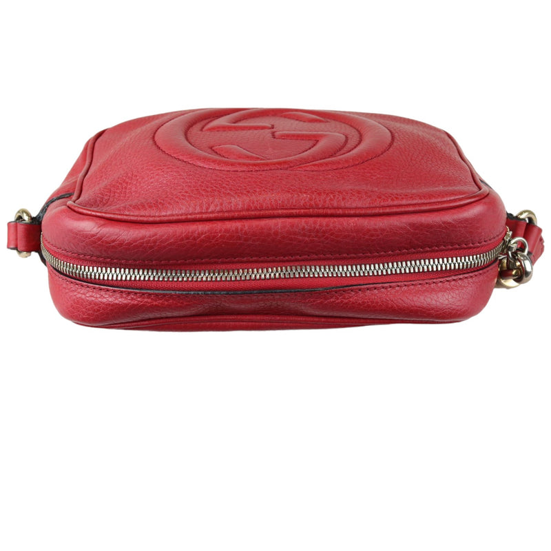 Soho Disco Bag Small Calfskin Red GHW