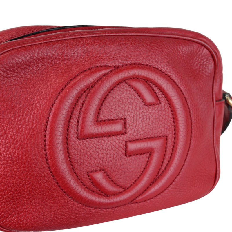 Soho Disco Bag Small Calfskin Red GHW