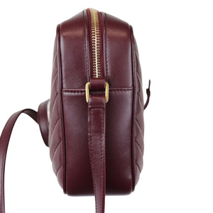 Lou Camera Calfskin Matelasse Monogram Burgundy GHW