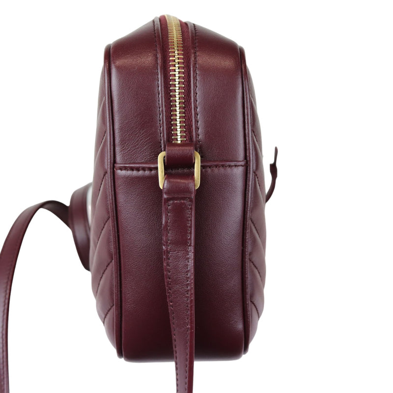 Lou Camera Calfskin Matelasse Monogram Burgundy GHW