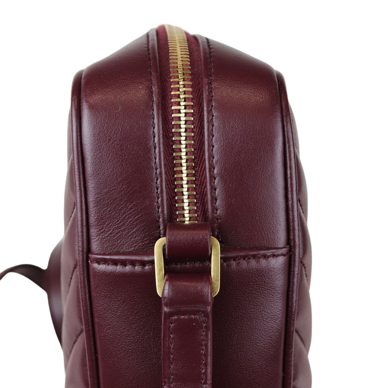 Lou Camera Calfskin Matelasse Monogram Burgundy GHW