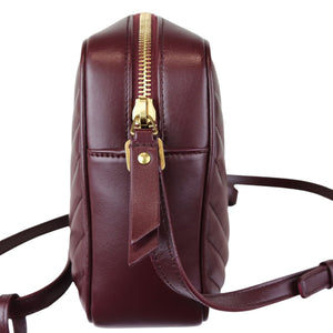 Lou Camera Calfskin Matelasse Monogram Burgundy GHW