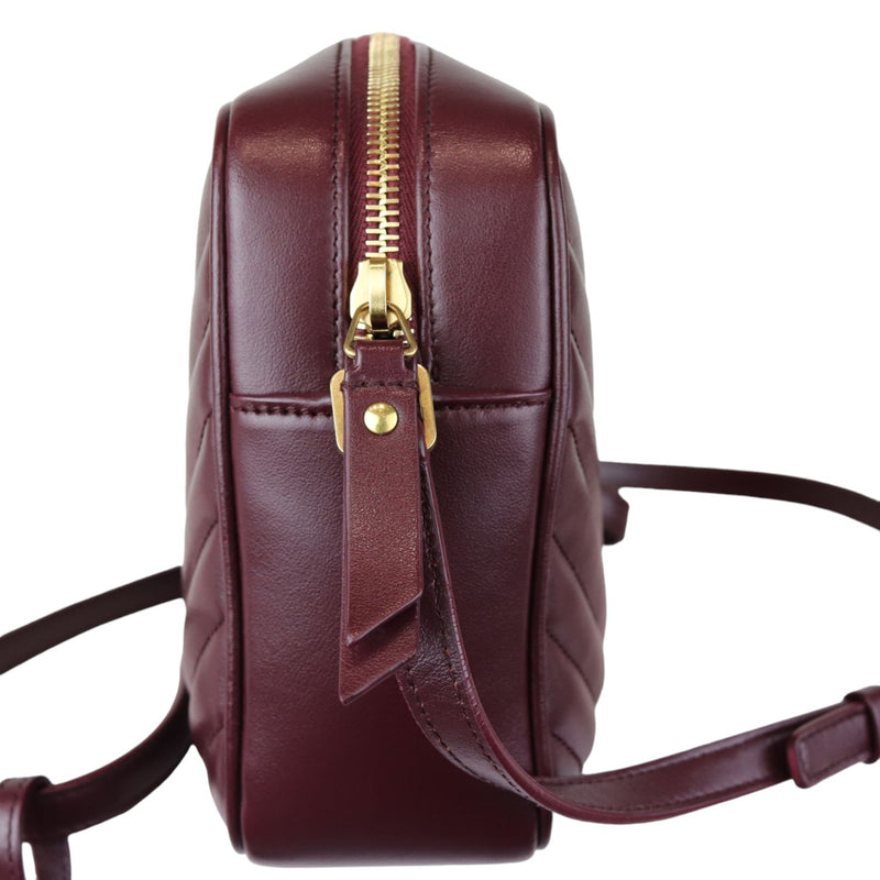 Lou Camera Calfskin Matelasse Monogram Burgundy GHW