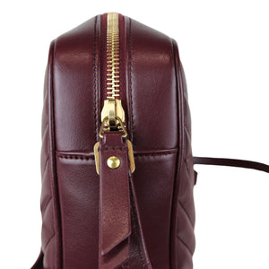 Lou Camera Calfskin Matelasse Monogram Burgundy GHW