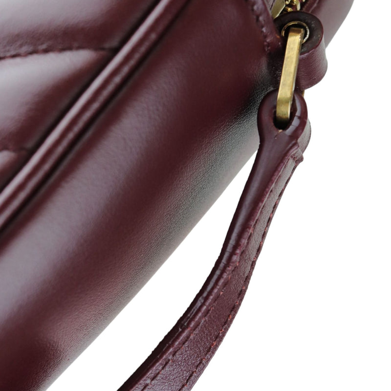 Lou Camera Calfskin Matelasse Monogram Burgundy GHW