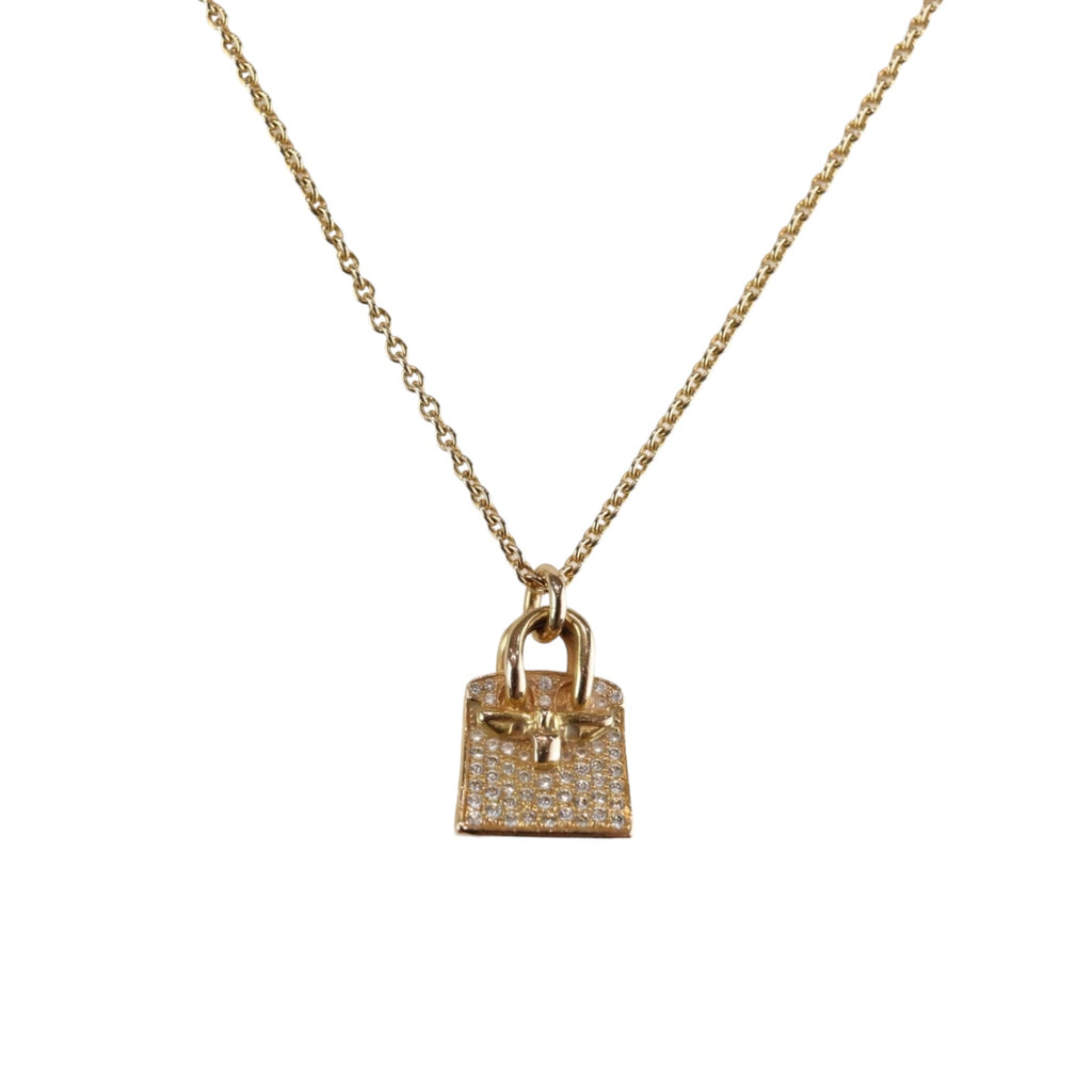 Birkin Amulette Pendant Necklace 18K Gold Diamond