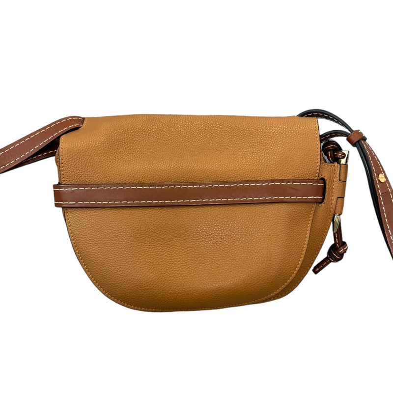 Small Gate Crossbody Grained Calfskin Brown GHW