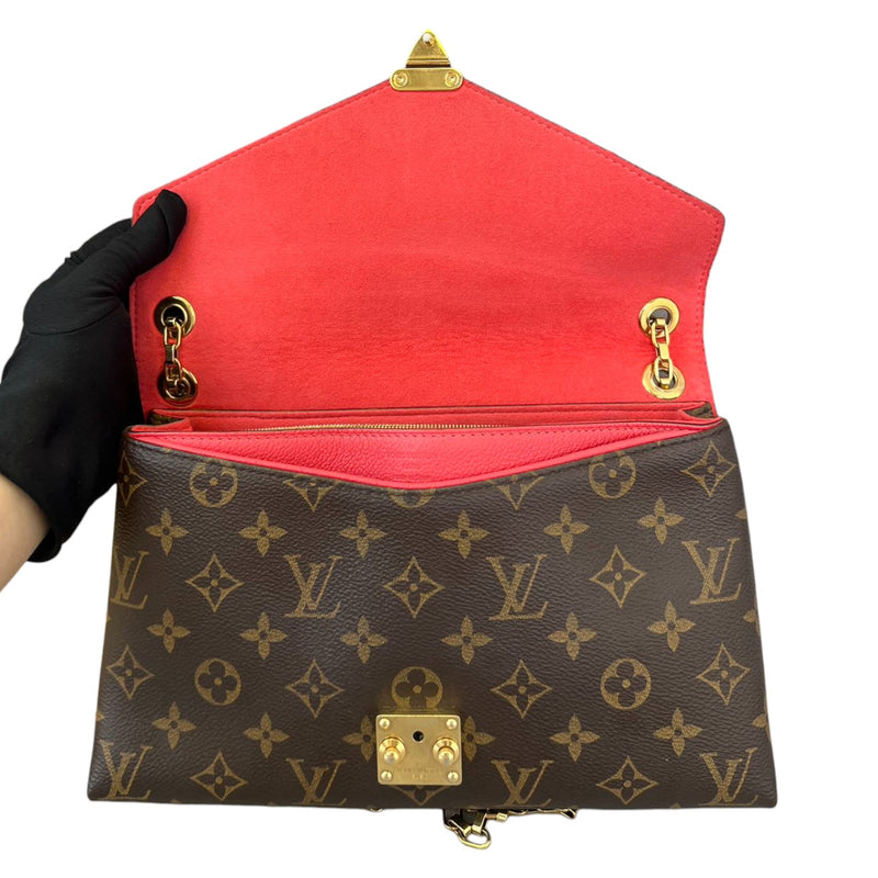 Pallas Chain Flap Monogram Red GHW