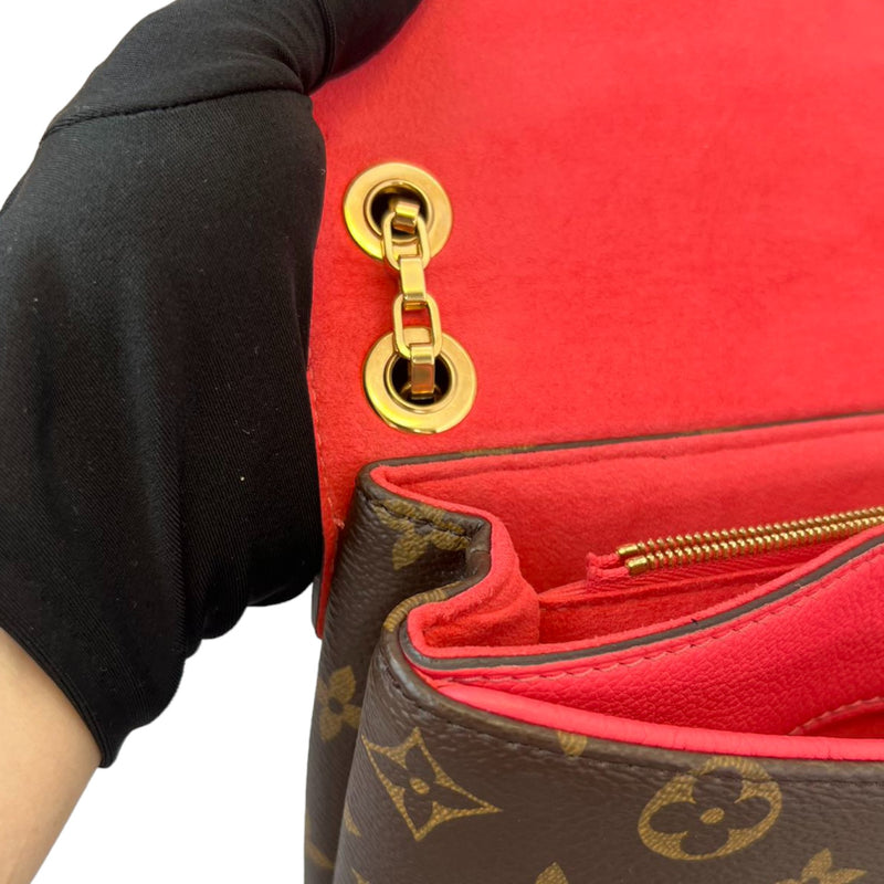 Pallas Chain Flap Monogram Red GHW