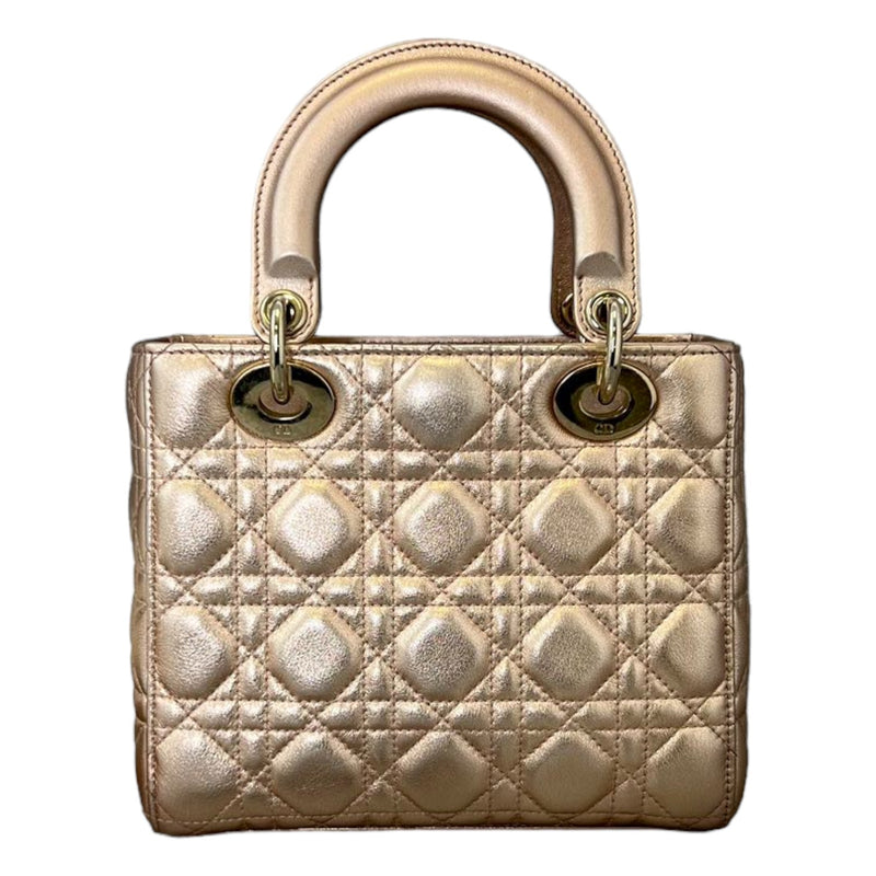 Lady Dior Small Lambskin Cannage Gold GHW