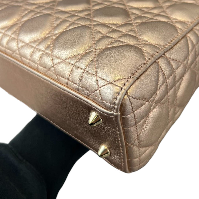 Lady Dior Small Lambskin Cannage Gold GHW