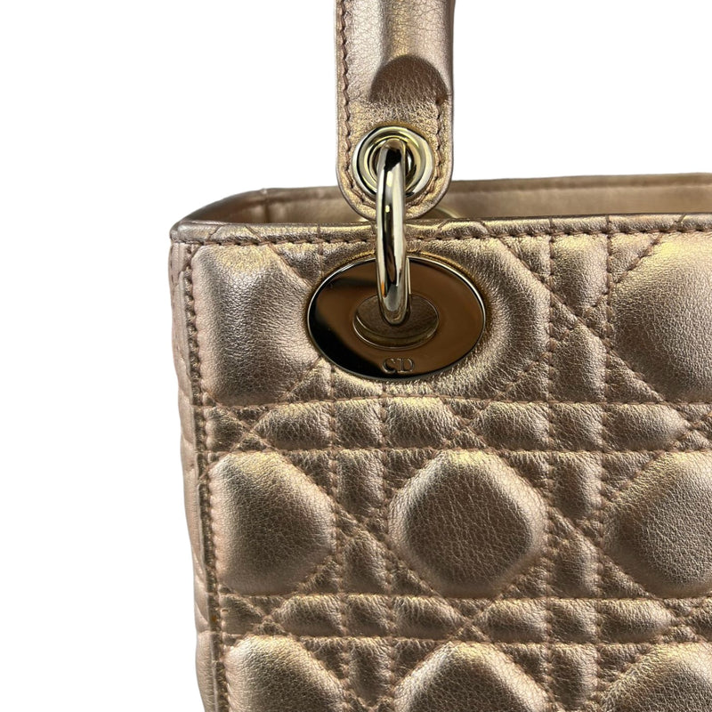 Lady Dior Small Lambskin Cannage Gold GHW