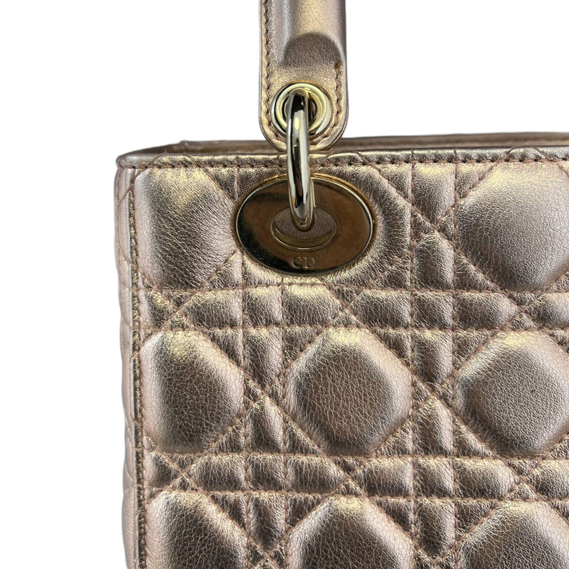 Lady Dior Small Lambskin Cannage Gold GHW