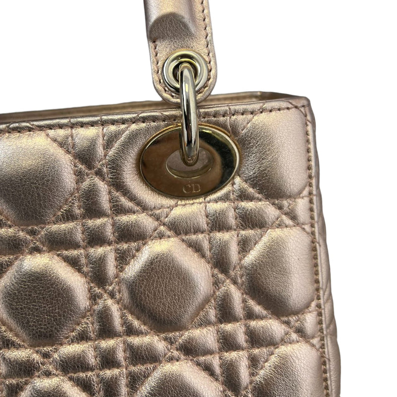 Lady Dior Small Lambskin Cannage Gold GHW