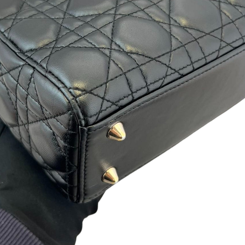 My ABCDior Lady Dior Small Lambskin Quilted Black GHW