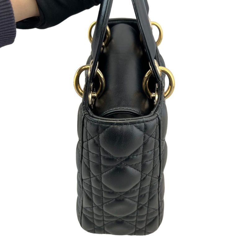 My ABCDior Lady Dior Small Lambskin Quilted Black GHW