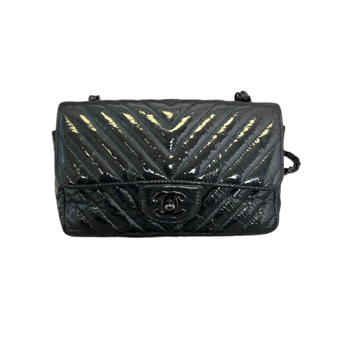 Classic Double Flap Gold M/L Python Bag with RHW