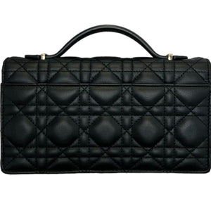 Miss Dior Mini Lambskin Cannage Black GHW