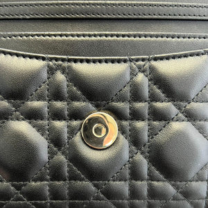 Miss Dior Mini Lambskin Cannage Black GHW