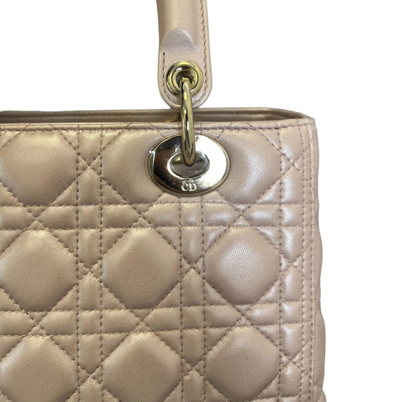 Lady Dior Medium Lambskin Cannage Light Pink GHW