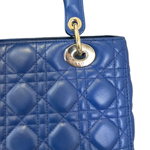 Lady Dior Medium Lambskin Blue GHW