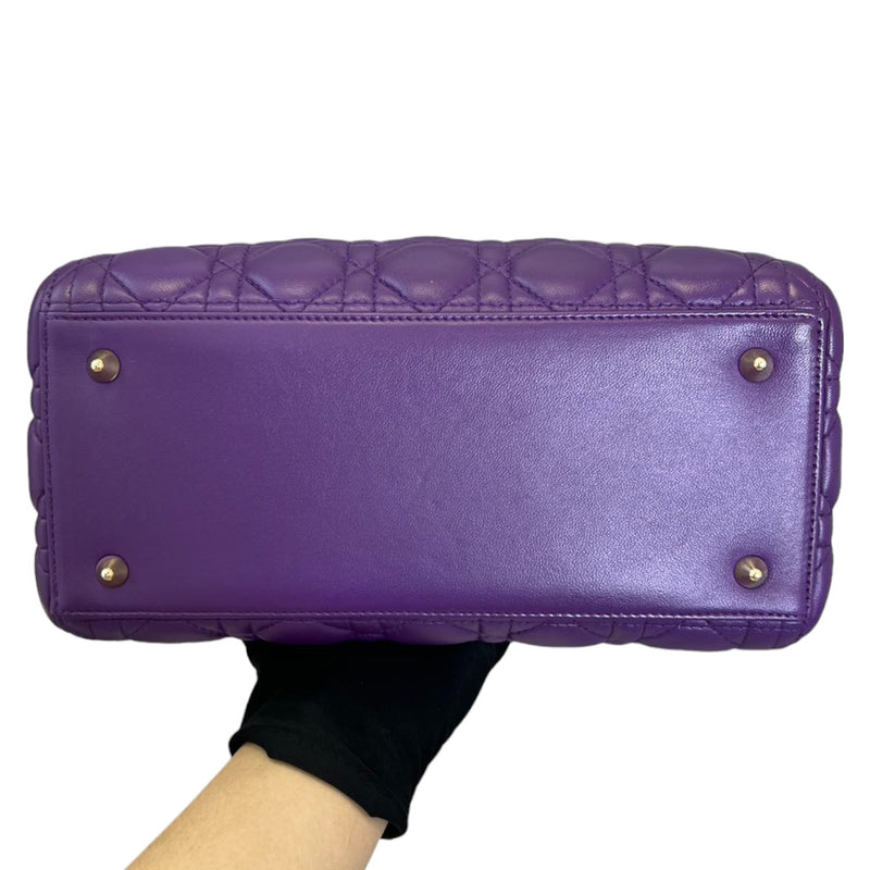 Lady Dior Lambskin Cannage Purple GHW