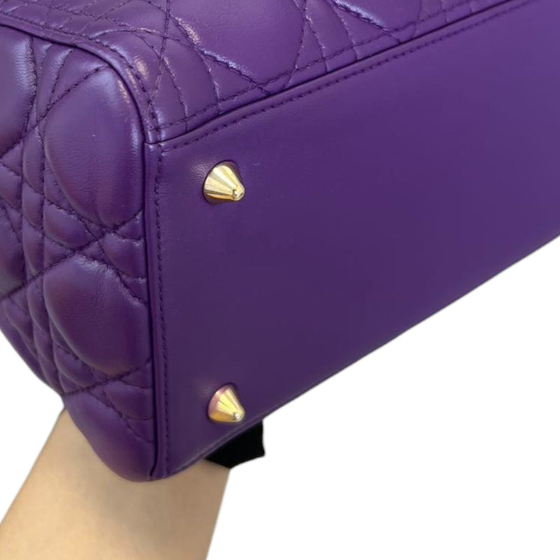 Lady Dior Lambskin Cannage Purple GHW