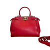 Zucca Monogram Canvas Shoulder Bag with Red Handle