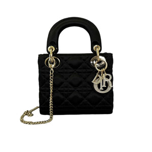 Lady Dior Mini Velvet Black Gemstone GHW