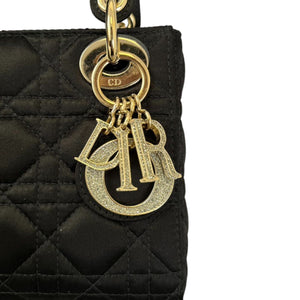 Lady Dior Mini Velvet Black Gemstone GHW