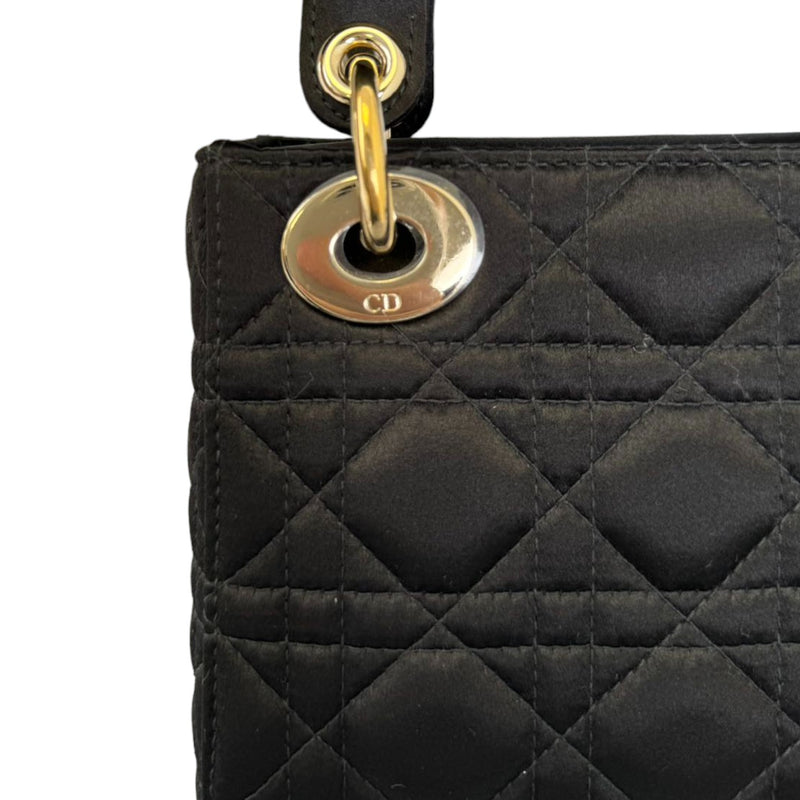 Lady Dior Mini Velvet Black Gemstone GHW