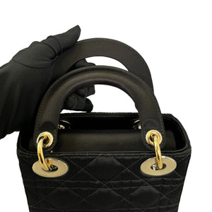 Lady Dior Mini Velvet Black Gemstone GHW