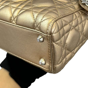 Lady Dior Mini Metallic Lambskin Gold SHW