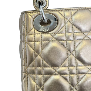 Lady Dior Mini Metallic Lambskin Gold SHW