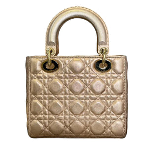 Lady Dior My ABCDior Small Lambskin Cannage Rose Gold GHW