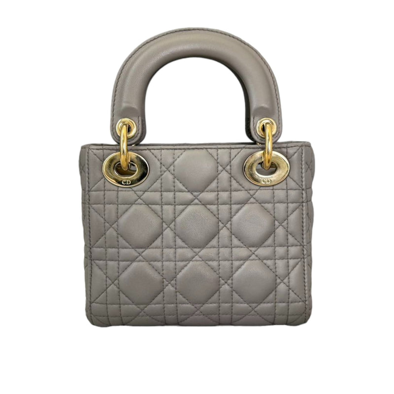 Mini Lady Dior Lambskin Grey GHW