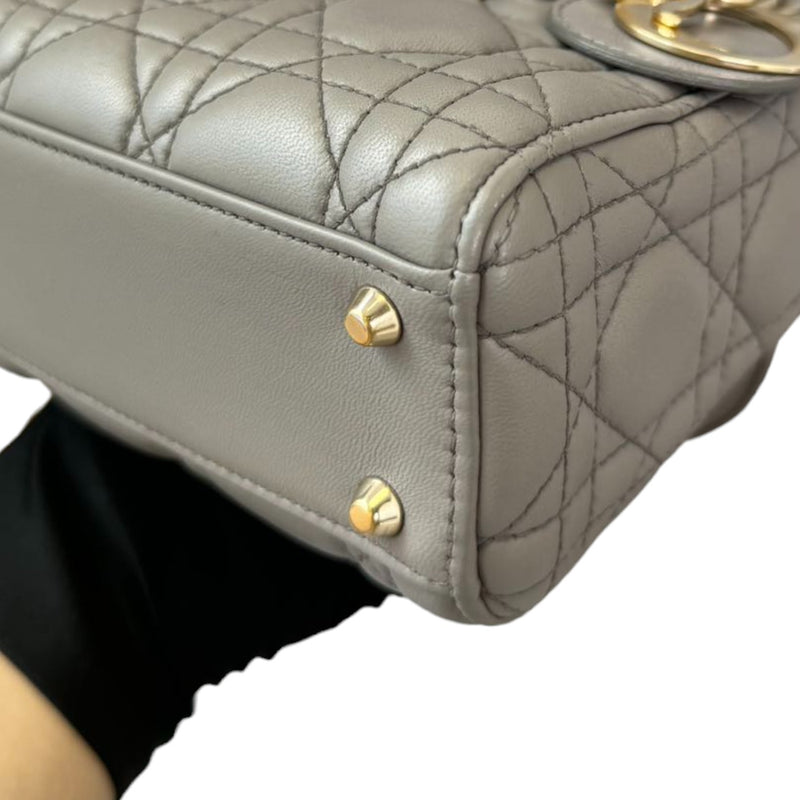 Mini Lady Dior Lambskin Grey GHW