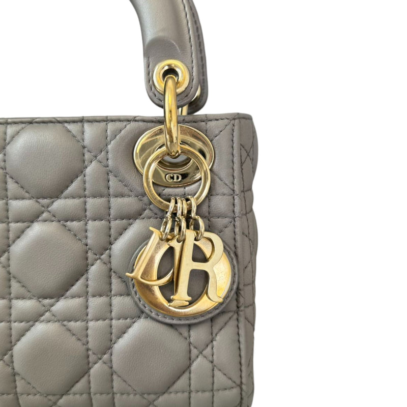 Mini Lady Dior Lambskin Grey GHW