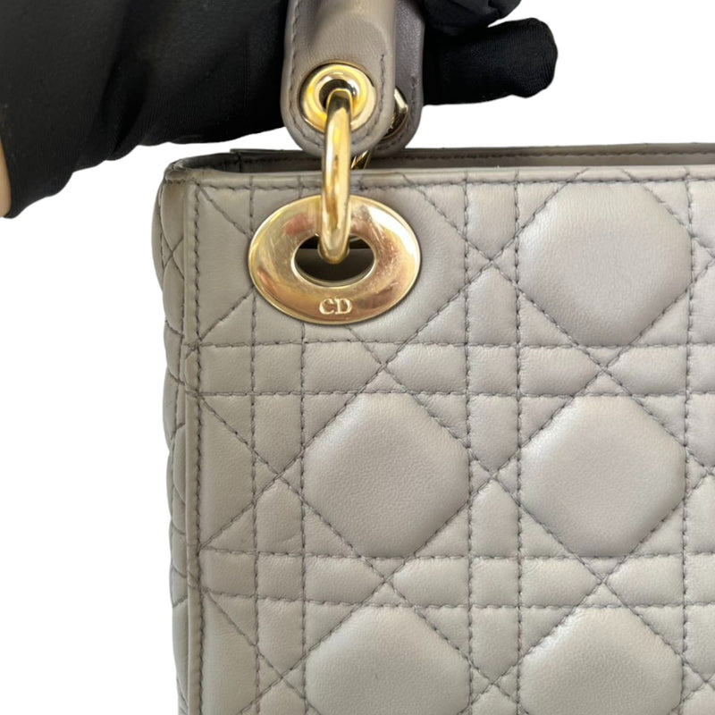 Mini Lady Dior Lambskin Grey GHW